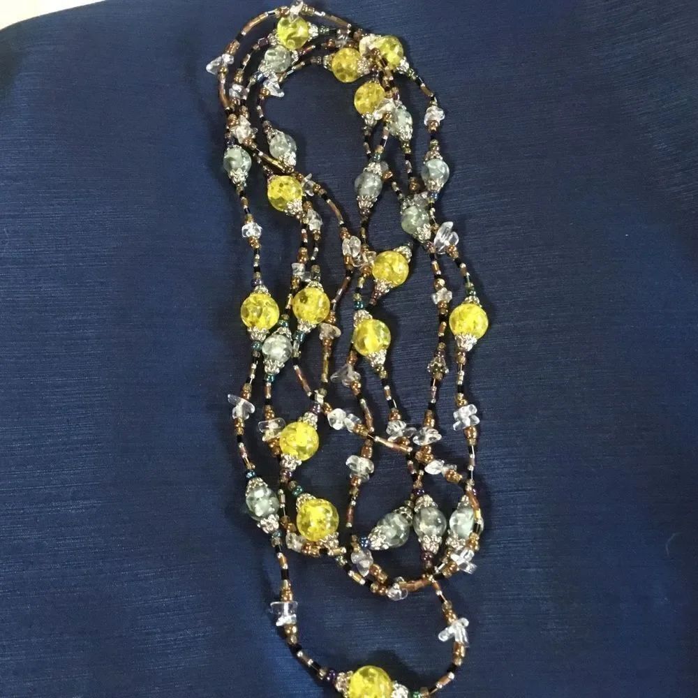 Set of 2 Long Beaded Necklaces